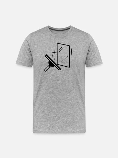 Window cleaner window glass wiper - Men's Premium Organic T-Shirt - heather grey