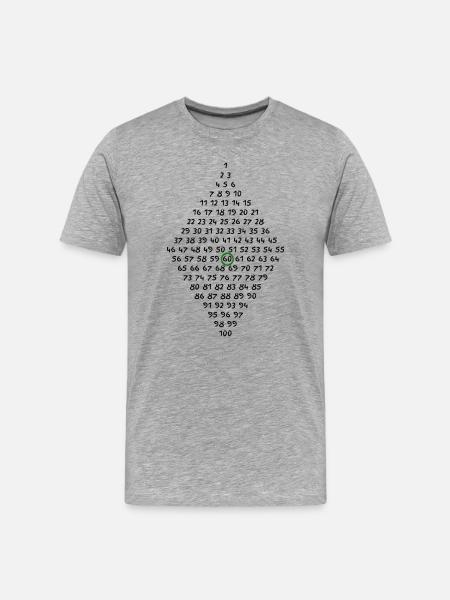 60e anniversaire - T-shirt bio Premium Homme - gris chiné