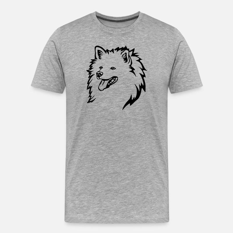 Spitz Kopf - Männer Premium Bio T-Shirt - Grau meliert