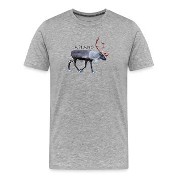 Laponie - T-shirt bio Premium Homme - gris chiné - Devant - Damien (186cm)