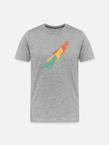 Nymphensittiche Vogel - Männer Premium Bio T-Shirt - Grau meliert