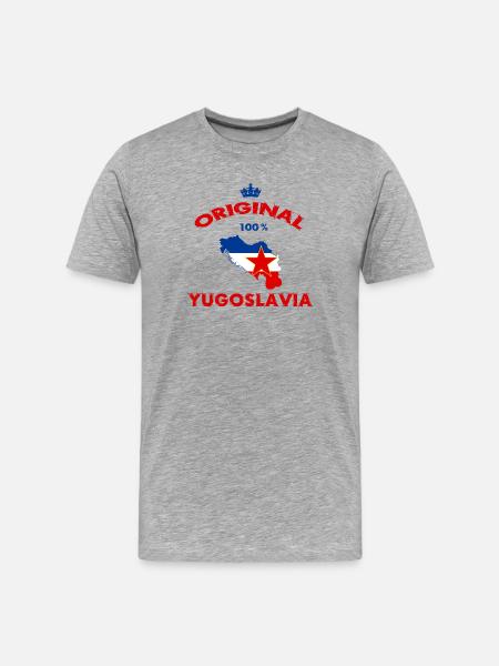 Yugoslavia 100% original flags - Men's Premium Organic T-Shirt - heather grey