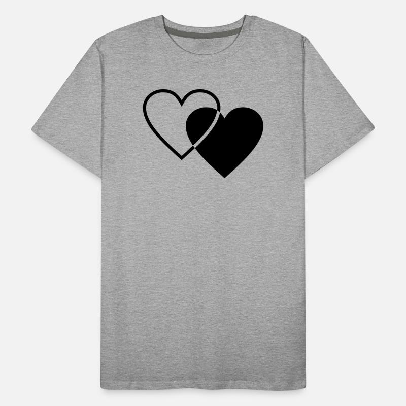 Two hearts Men's Premium Organic T-Shirt