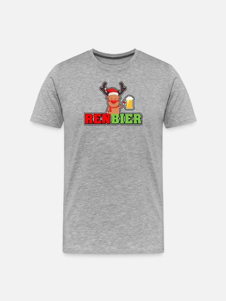 RenBier - T-shirt bio Premium Homme - gris chiné