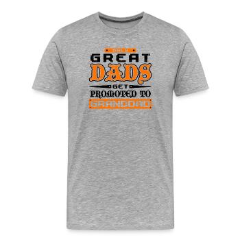 Déclaration de grand-père Grand-père humoristique Grand-père - T-shirt bio Premium Homme - gris chiné - Devant - Damien (186cm)