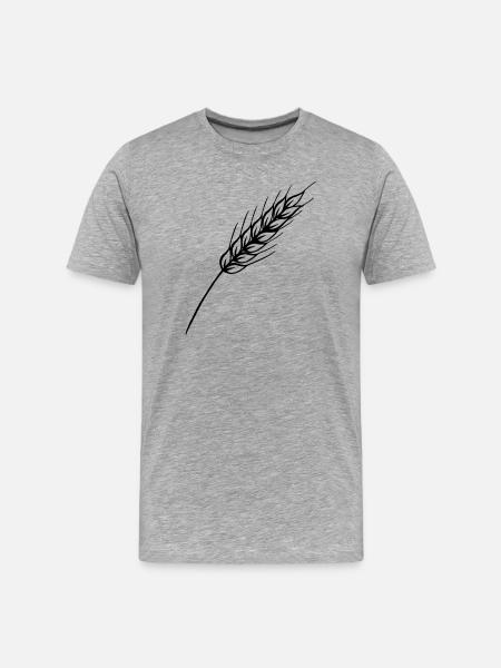Fine grain stalk - Men's Premium Organic T-Shirt - heather grey