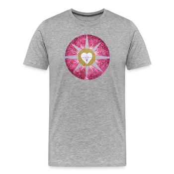 Âme célesteCrystal Sonja Ariel von Staden - T-shirt bio Premium Homme - gris chiné - Devant - Damien (186cm)