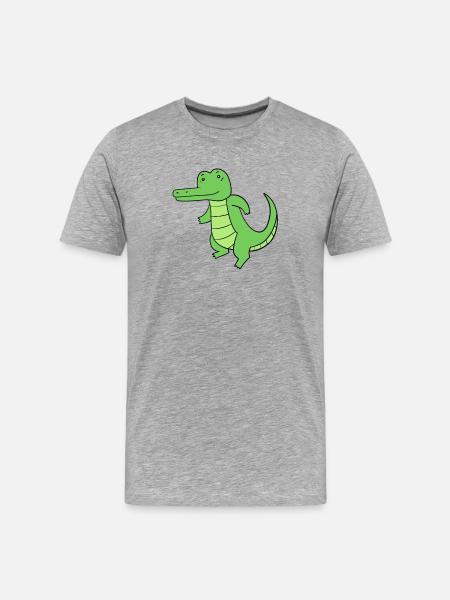 Crocodile - T-shirt bio Premium Homme - gris chiné
