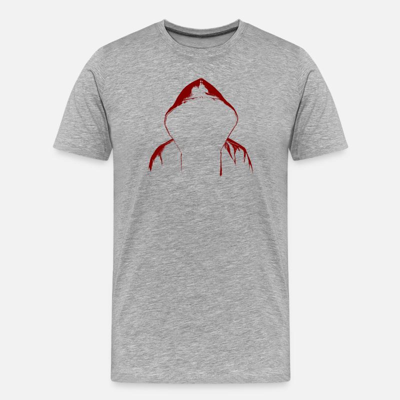 Sweat à capuche Hacker - T-shirt bio Premium Homme - gris chiné