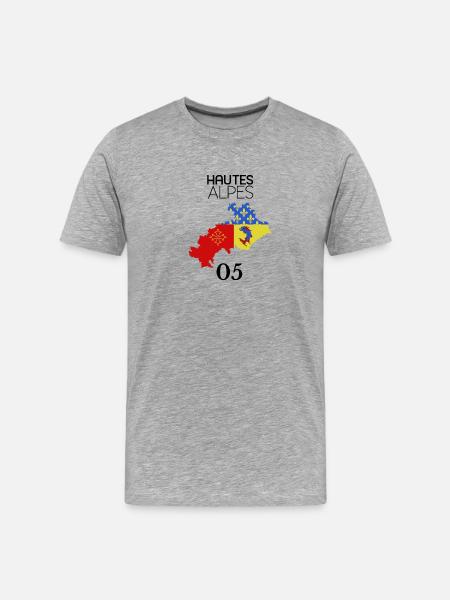 Hautes-Alpes - Men's Premium Organic T-Shirt - heather grey