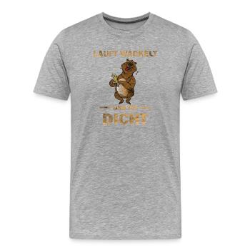 Männertag Vatertag Herrentag - Vater Bier das Tier - Männer Premium Bio T-Shirt - Grau meliert - Vorne - Damien (186cm)