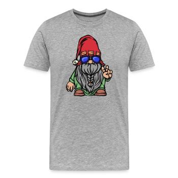 Beard Full Beard Facial Hair Beard Hairstyle - Men's Premium Organic T-Shirt - heather grey - Front - Damien (186cm)