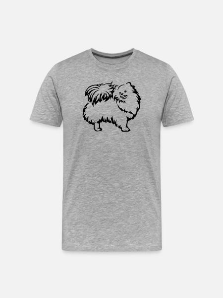 Dwarf spitz - Men's Premium Organic T-Shirt - heather grey