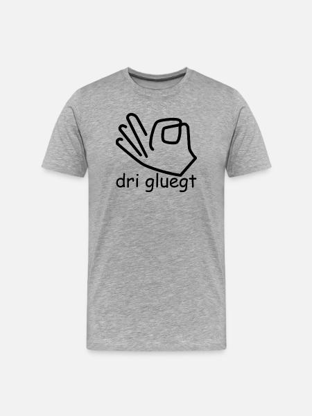 dri gluegt - Männer Premium Bio T-Shirt - Grau meliert