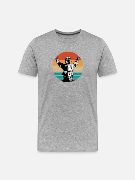 Duo Rétro Sunset - T-shirt bio Premium Homme - gris chiné