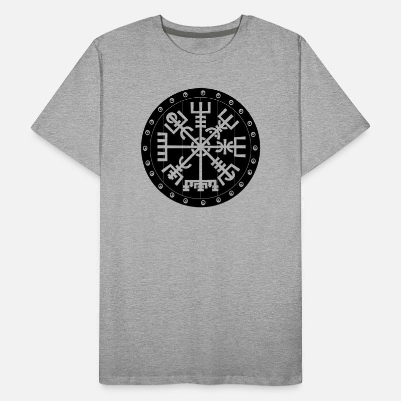 Vegvisir Viking compas in Vikng shield Men's Premium Organic T-Shirt