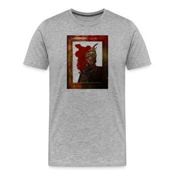Gjergj Kastrioti - Men's Premium Organic T-Shirt - heather grey - Front - Damien (186cm)