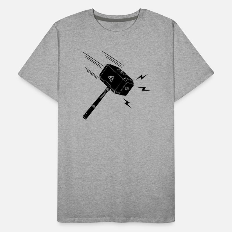 Hammer of thor Thor s hammer Mjolnir lightning stral Men's Premium Organic T-Shirt