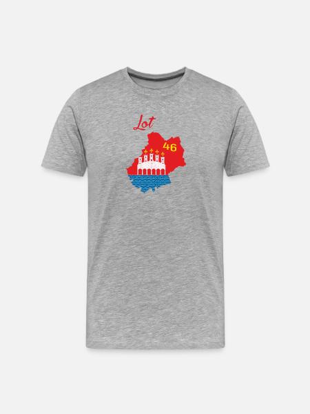 Lot - Men's Premium Organic T-Shirt - heather grey