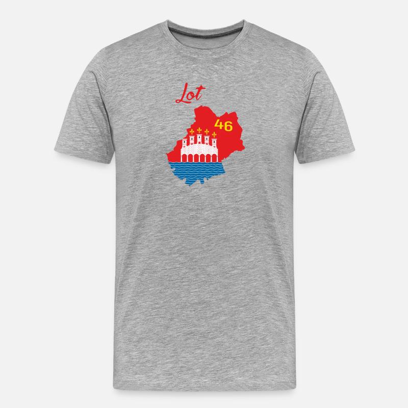 Los - Männer Premium Bio T-Shirt - Grau meliert