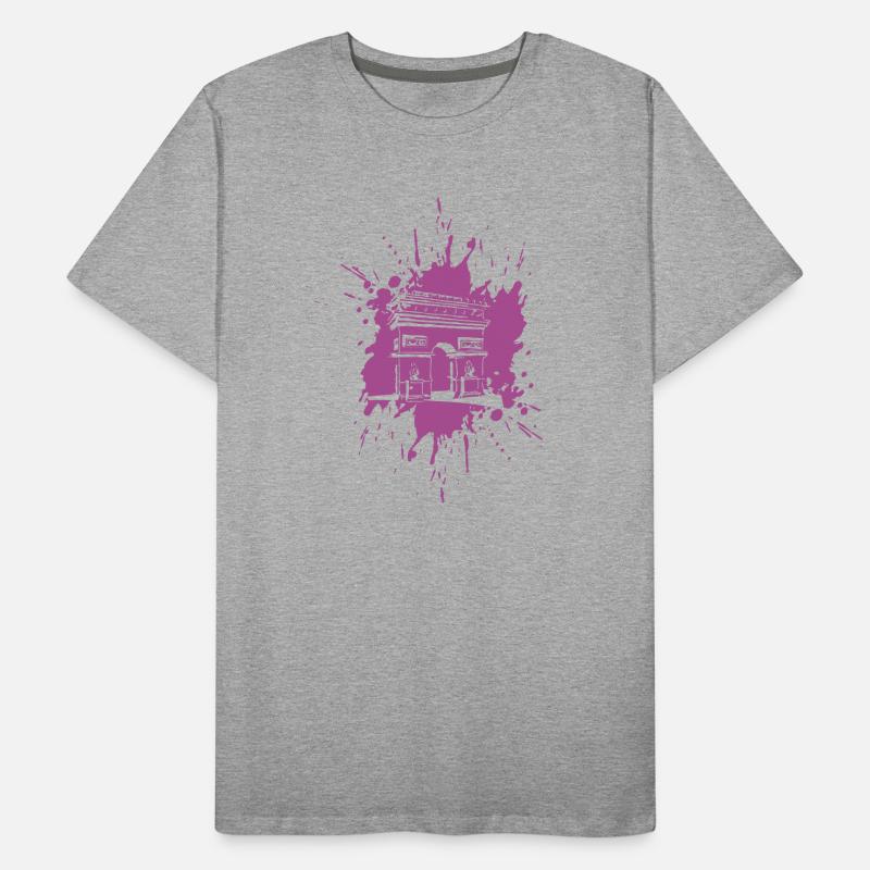 | de l’Arc de triomphe Arc de Triomphe Paris | Éclabousser T-shirt bio Premium Homme
