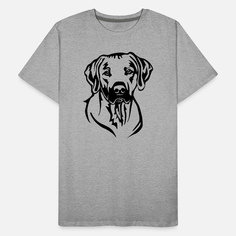 Tête rhodesienne Ridgeback T-shirt bio Premium Homme