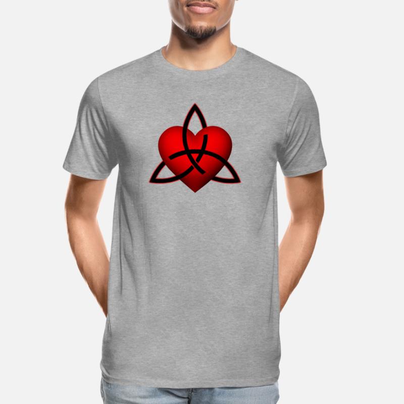 Celtic Heart Pattern Men's Premium Organic T-Shirt