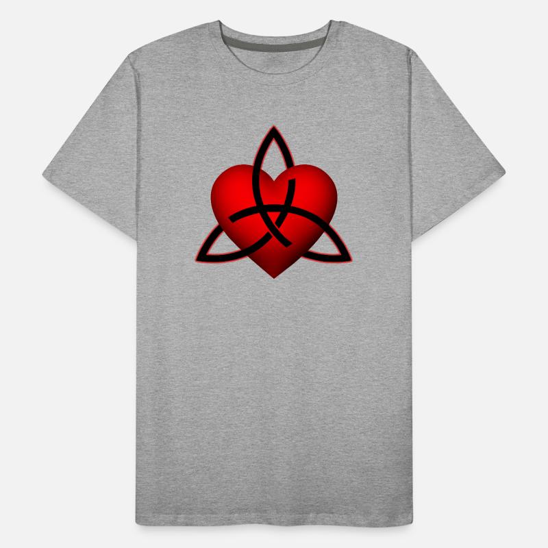 Celtic Heart Pattern Men's Premium Organic T-Shirt
