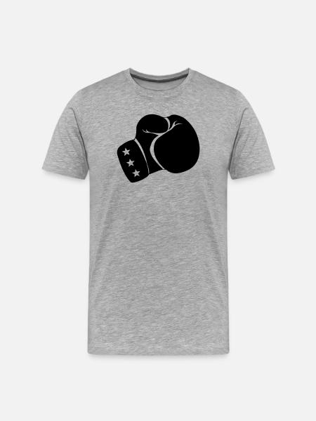 Boxe gant de boxe - T-shirt bio Premium Homme - gris chiné