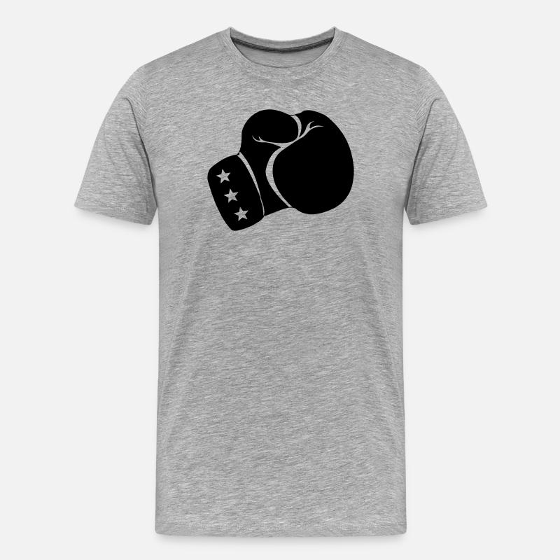 Boxe gant de boxe - T-shirt bio Premium Homme - gris chiné