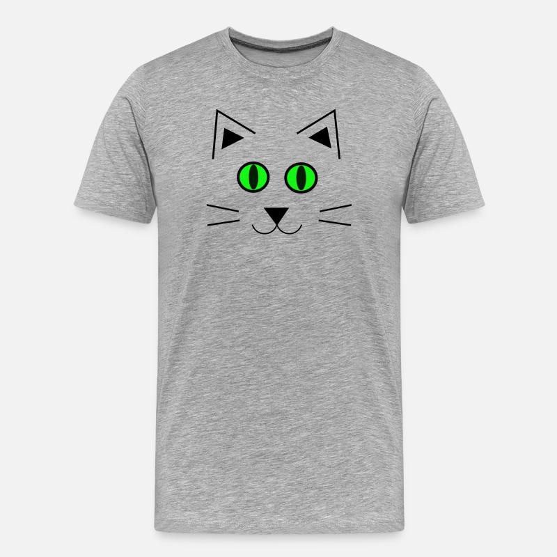 Katze Kätzchen cute - Männer Premium Bio T-Shirt - Grau meliert