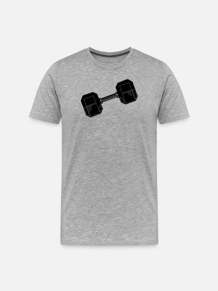 Haltère - T-shirt bio Premium Homme - gris chiné