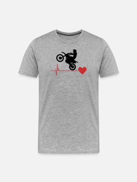 Motocross Passion - Men's Premium Organic T-Shirt - heather grey