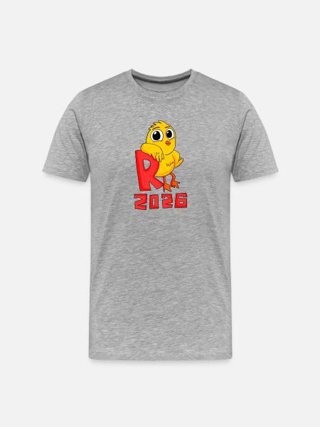 Rente 2026 Ruhestand - Männer Premium Bio T-Shirt - Grau meliert