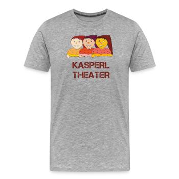 Kasperltheater lustig - Männer Premium Bio T-Shirt - Grau meliert - Vorne - Damien (186cm)