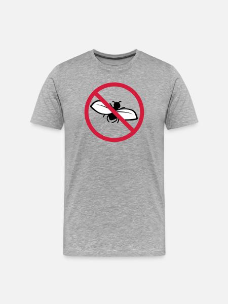 Fly Forbidden Shield - Men's Premium Organic T-Shirt - heather grey