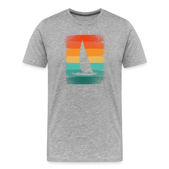 Sailboat - Men's Premium Organic T-Shirt - heather grey - Front - Damien (186cm)