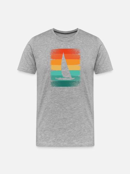 Sailboat - Men's Premium Organic T-Shirt - heather grey