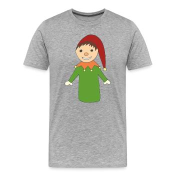 Kasper - Männer Premium Bio T-Shirt - Grau meliert - Vorne - Damien (186cm)