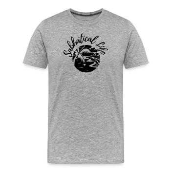 VIE SABBATIQUE - T-shirt bio Premium Homme - gris chiné - Devant - Damien (186cm)