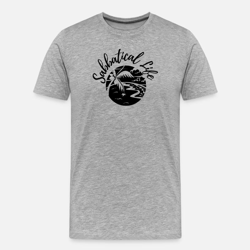 SABBATICAL LIFE - Männer Premium Bio T-Shirt - Grau meliert