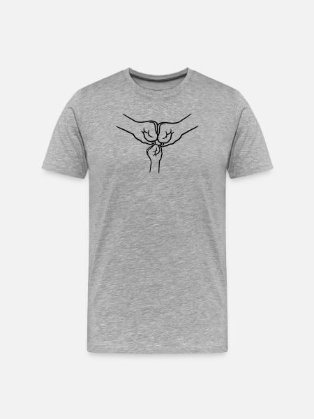Fists Family Child - Men's Premium Organic T-Shirt - heather grey