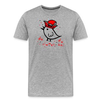 Karneval, Fasching, Konfetti - Männer Premium Bio T-Shirt - Grau meliert - Vorne - Damien (186cm)