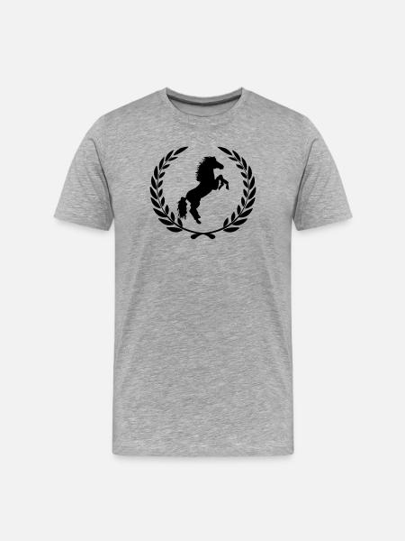 Prancing horse laurel wreath award - Men's Premium Organic T-Shirt - heather grey