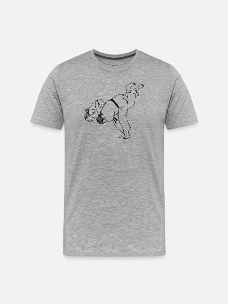 Judo throw women - Men's Premium Organic T-Shirt - heather grey