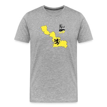 Norden - Männer Premium Bio T-Shirt - Grau meliert - Vorne - Damien (186cm)