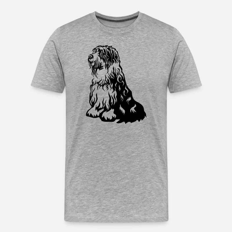 Bobtail - Männer Premium Bio T-Shirt - Grau meliert