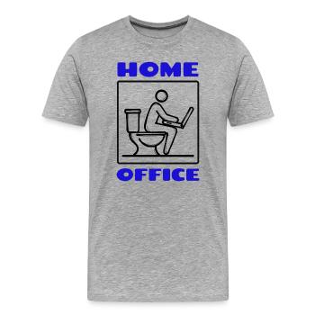 Laptop Profession Home Office Statement Job Office Humor - Men's Premium Organic T-Shirt - heather grey - Front - Damien (186cm)
