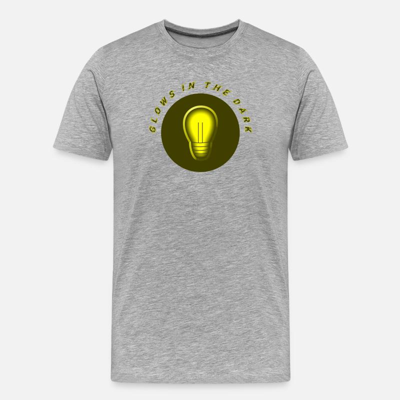 leuchtet im Dunkeln electro Strom Problem - Männer Premium Bio T-Shirt - Grau meliert