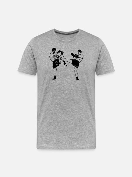 Kickboxing - T-shirt bio Premium Homme - gris chiné